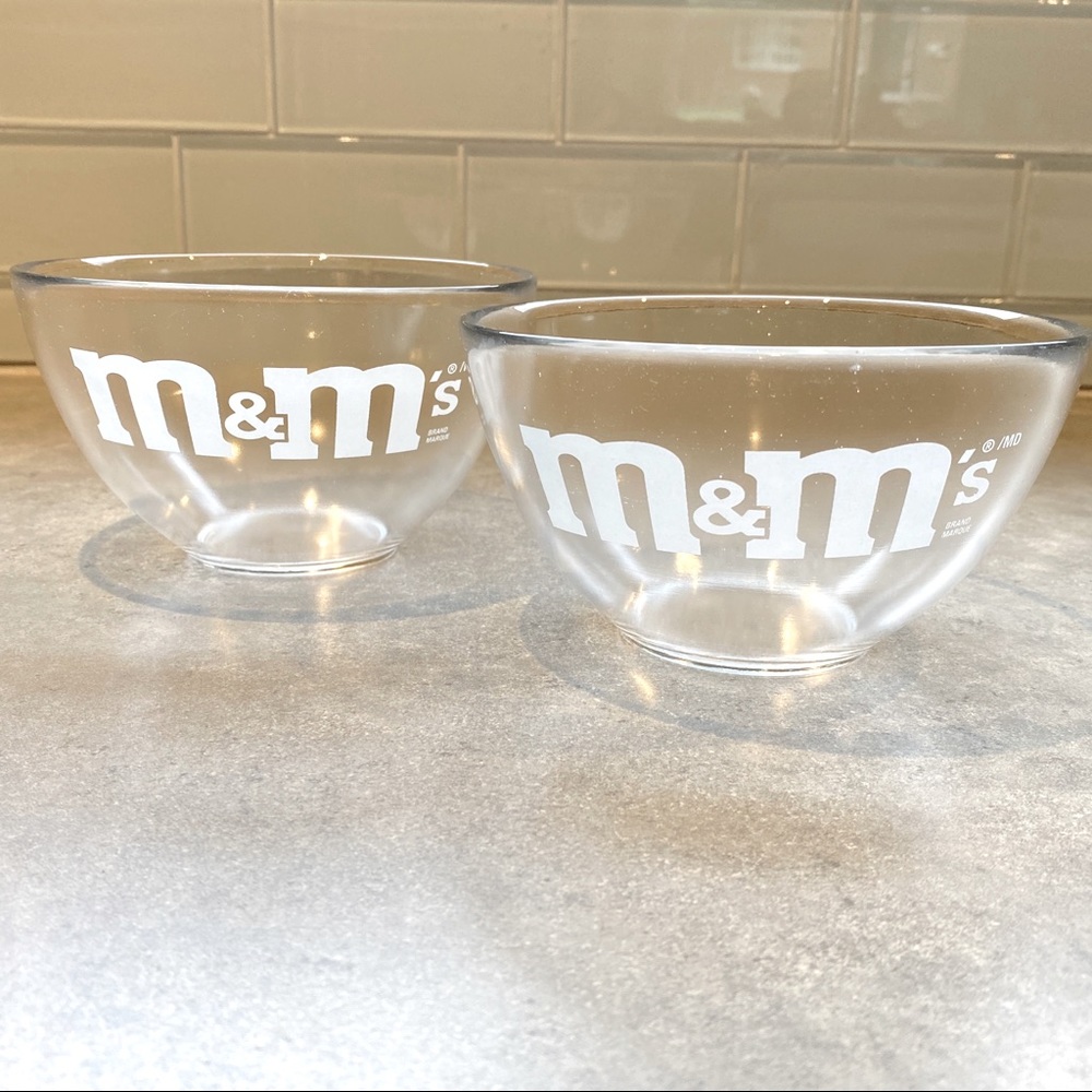 M&M's Clear Glass Cereal bowl - Set of 2
